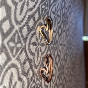 rose gold & gold wave rings